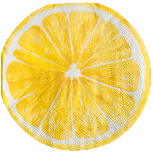 Lemon Napkins Yellow 33x33cm S/20