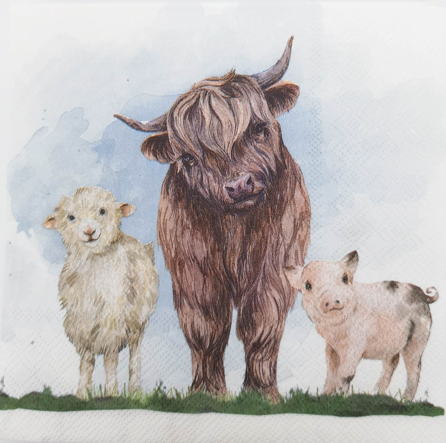 URBAN Highland & Friends Napkins Brown 33x33cm S/20