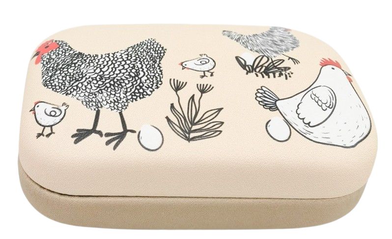 URBAN CHICKEN MINI TRAVEL CASE BEIGE - Gifts R Us
