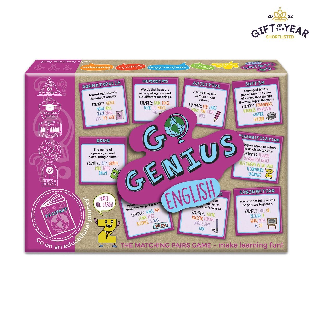 Go Genius English - The Matching Pairs Game - Gifts R Us