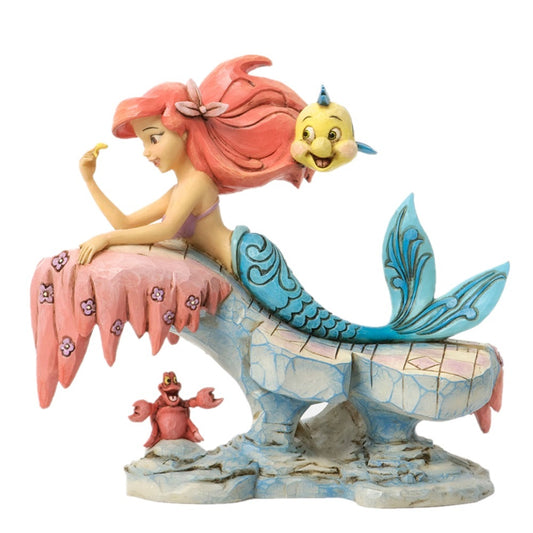 DISNEY TRADITIONS LITTLE MERMAID ON A ROCK FIGURINE - Gifts R Us