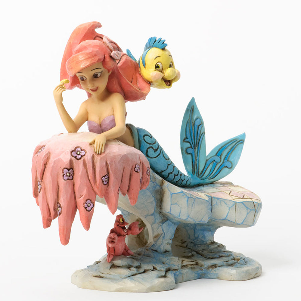 DISNEY TRADITIONS LITTLE MERMAID ON A ROCK FIGURINE - Gifts R Us
