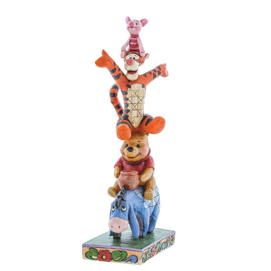 DISNEY TRADITIONS EEYORE WINNIE THE POOH TIGGER AND PIGLET STACK BUILT BY FRIENDSHIP - Gifts R Us