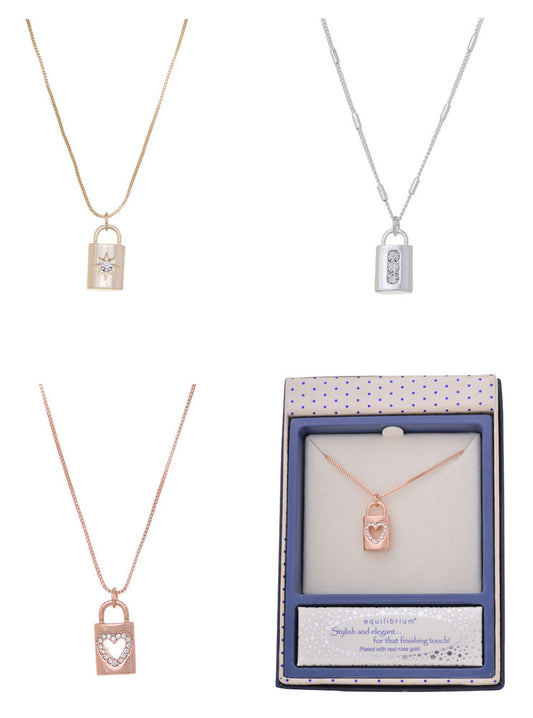 EQLB LOVE LOCK NECKLACE (3) - Gifts R Us