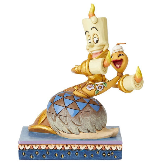 DISNEY TRADITIONS ROMANCE BY CANDLELIGHT LUMIERE AND FEATHER DUSTER - Gifts R Us