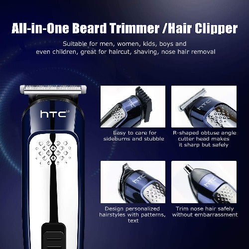 HTC 8 In 1 Multi Function Professional Hair Trimmer Clipper Cutting Machine - Gifts R Us