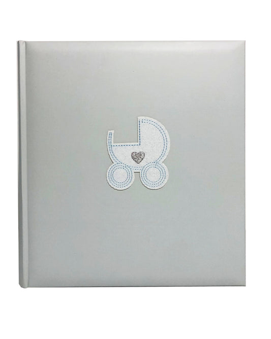 PROFILE PRODUCTS BABY BLUE PRAM 280X305 80PG DRYMOUNT PHOTO ALBUM - Gifts R Us
