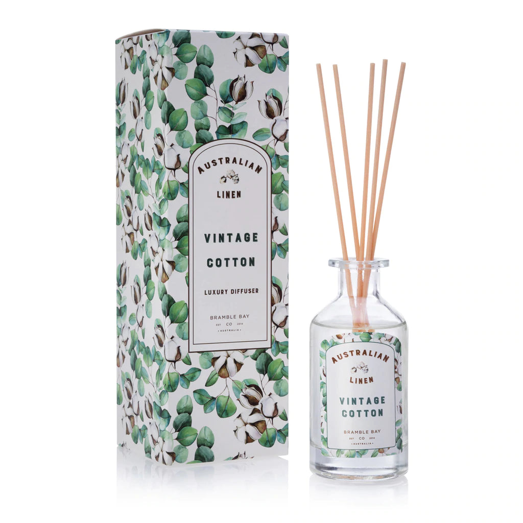 BRAMBLE BAY DIFFUSER AUSTRALIAN LINEN VINTAGE COTTON - Gifts R Us