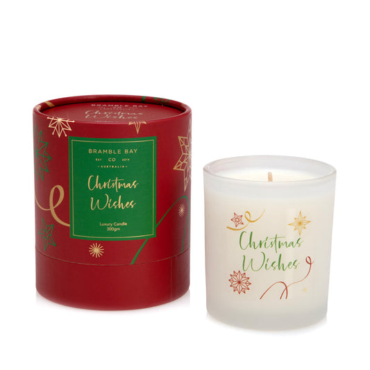 BRAMBLE BAY CHRISTMAS WISHES CANDLE RED SUGAR PLUM - Gifts R Us