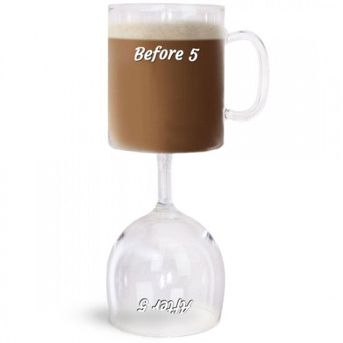 BIGMOUTH BEFORE AND AFTER 5 COFFEE WINE GLASS