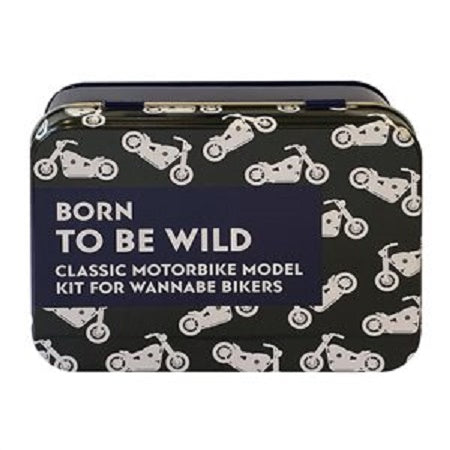 BORN TO BE WILD IN A TIN CLASSIC MOTORBIKE MODEL - Gifts R Us