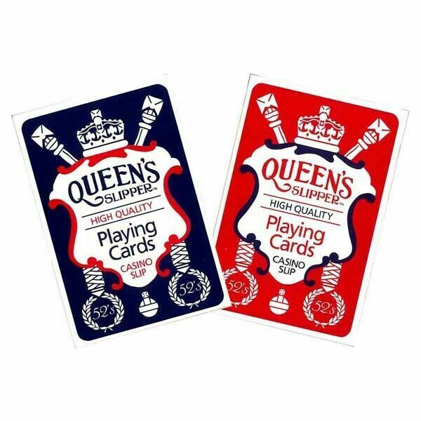 CARDS PLAYING QUEENS SLIPPER CASINO SLIP - Gifts R Us