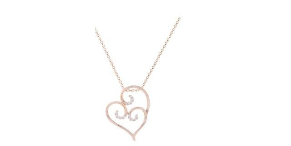 EQLB LOOPED HEART NECKLACE ROSE GOLD - Gifts R Us