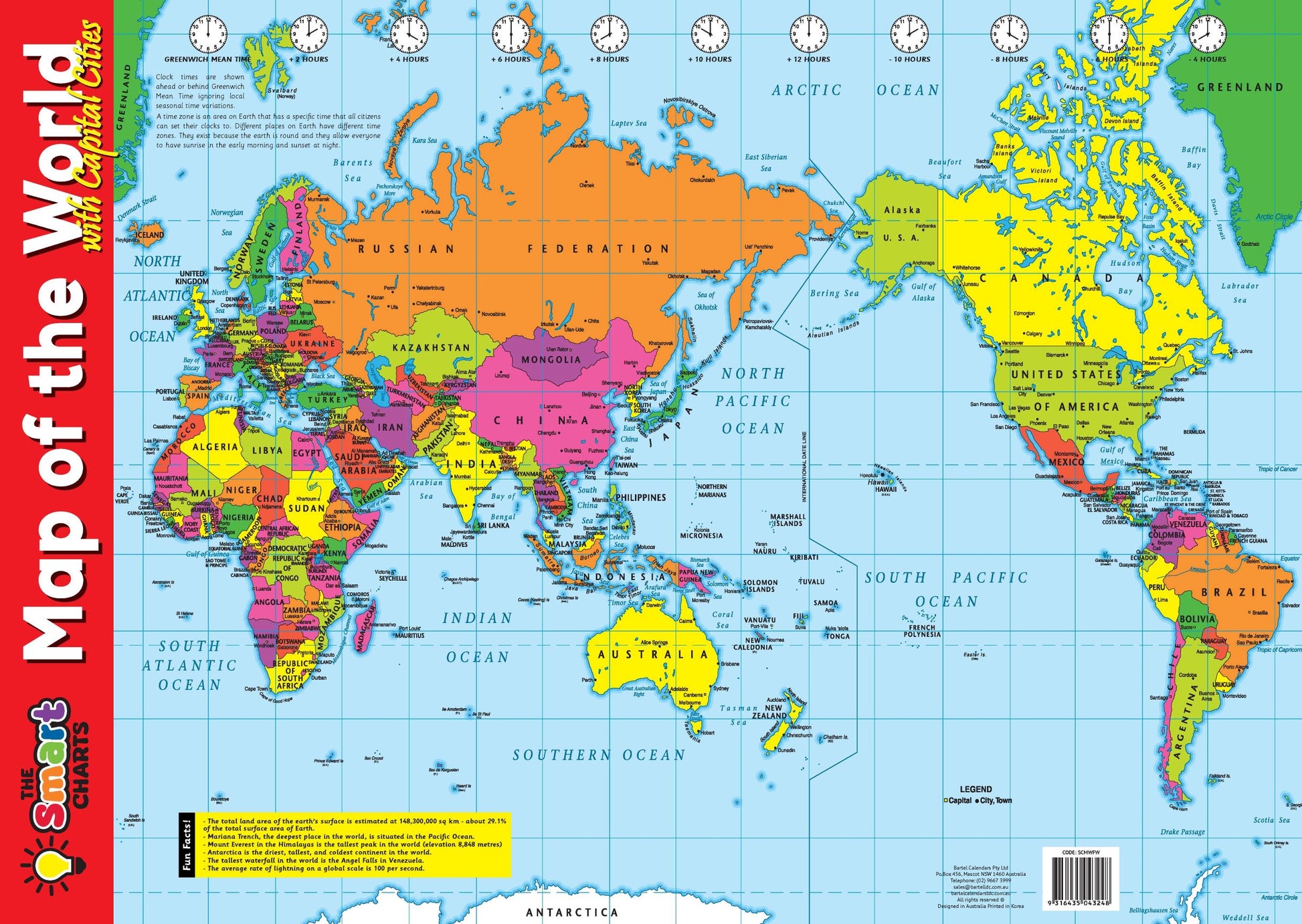 SMART CHART WORLD MAP / WORLD FLAGS - Gifts R Us