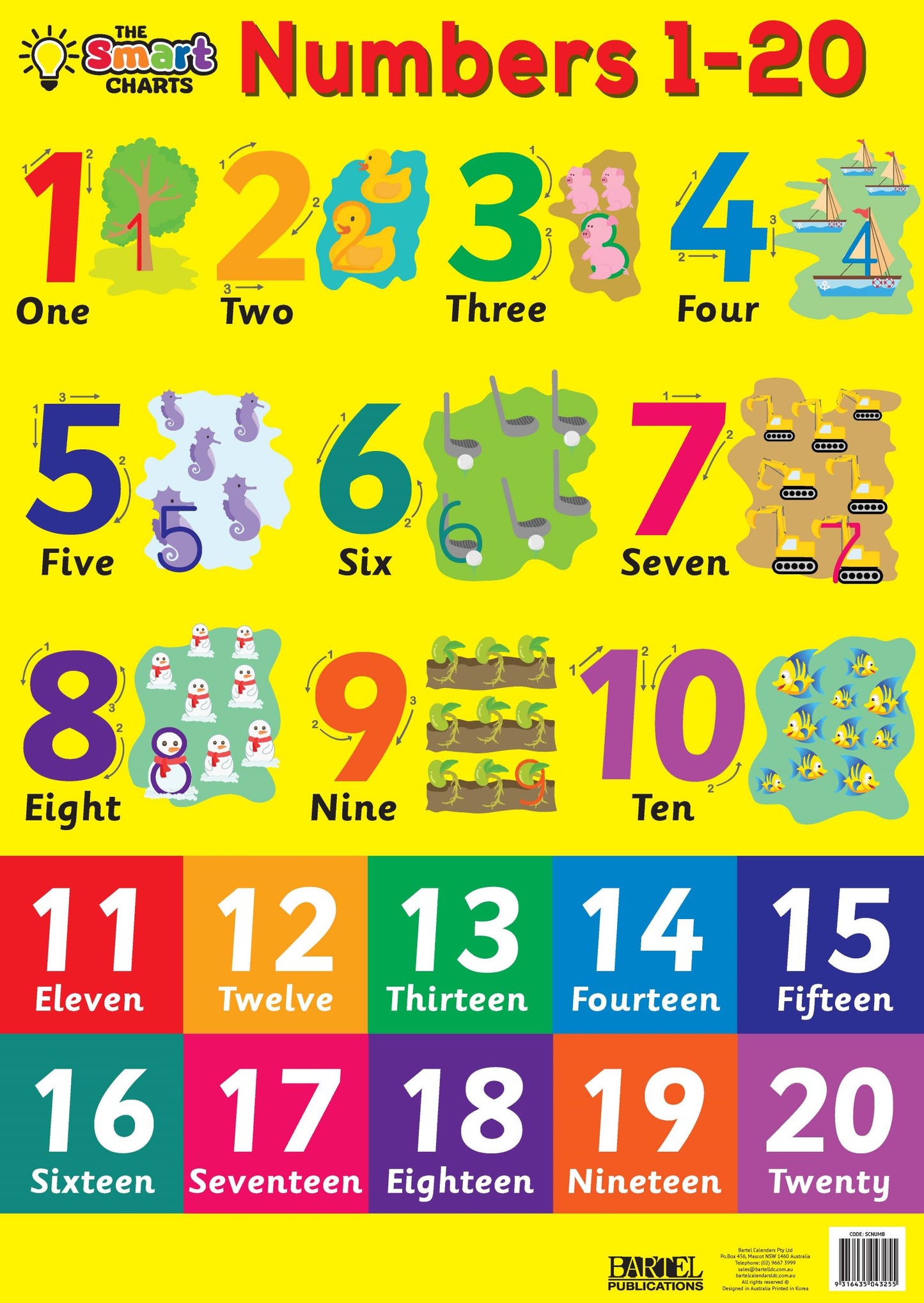 SMART CHART NUMBERS 1- 100 / 1 - 20 - Gifts R Us