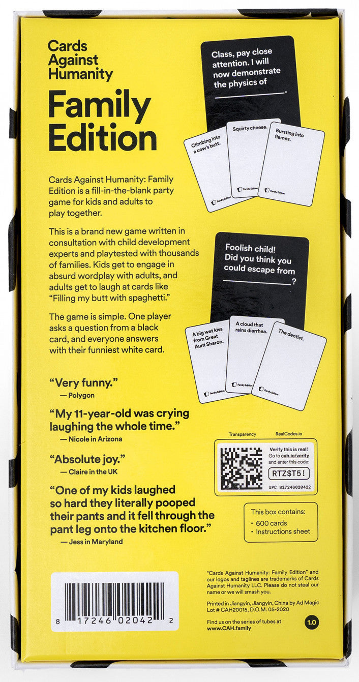 Cards Against Humanity Familt Edition - Gifts R Us